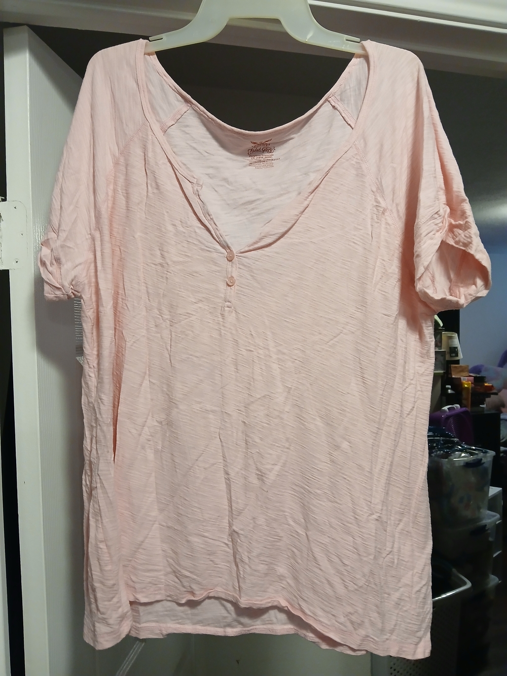 Faded Glory Pale Pink Sleepwear Top